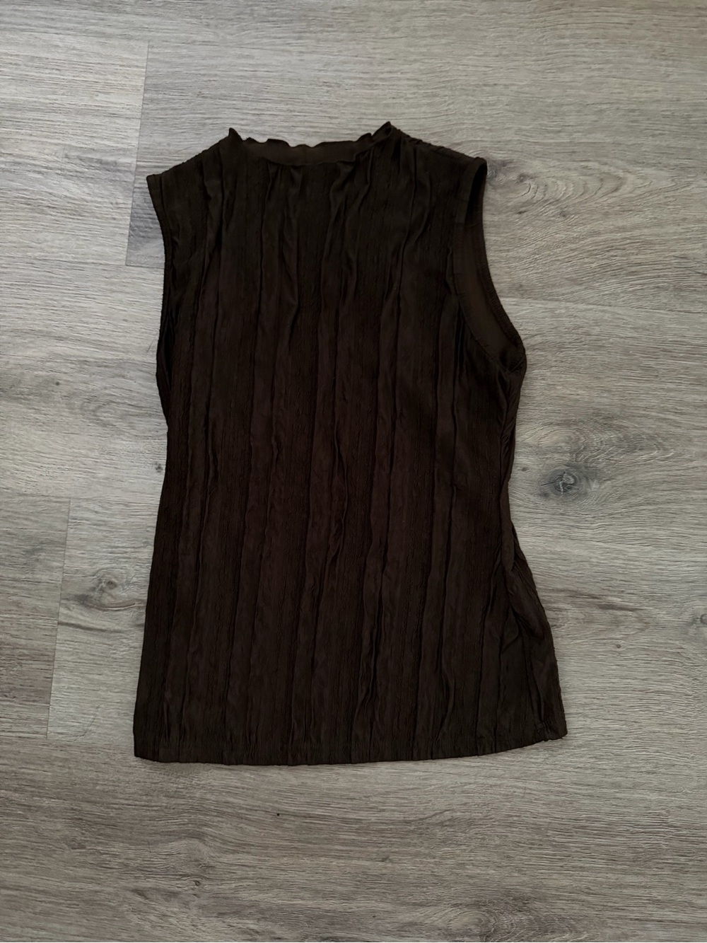 Sleeveless Brown Knit Top - Classic Women's Tank